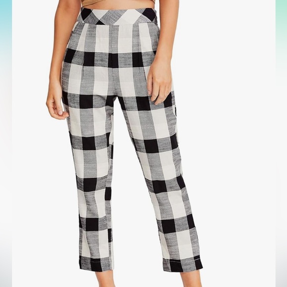 Free People Clear Skies Pant - Checkered Pattern - Picture 2 of 7